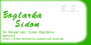 boglarka sidon business card